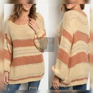 🆕Rusty Rose Oversized Boyfriend Knit Sweater